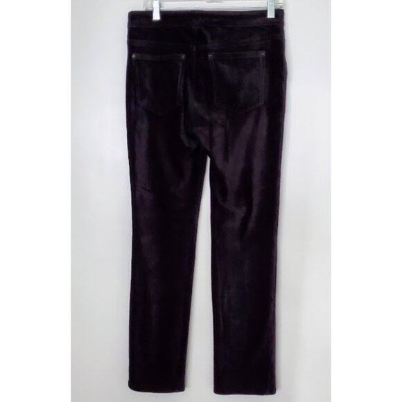 Black Soft Stretch Corduroy Leggings Straight Leg High-Rise Size M Dark Academia - Picture 2 of 9